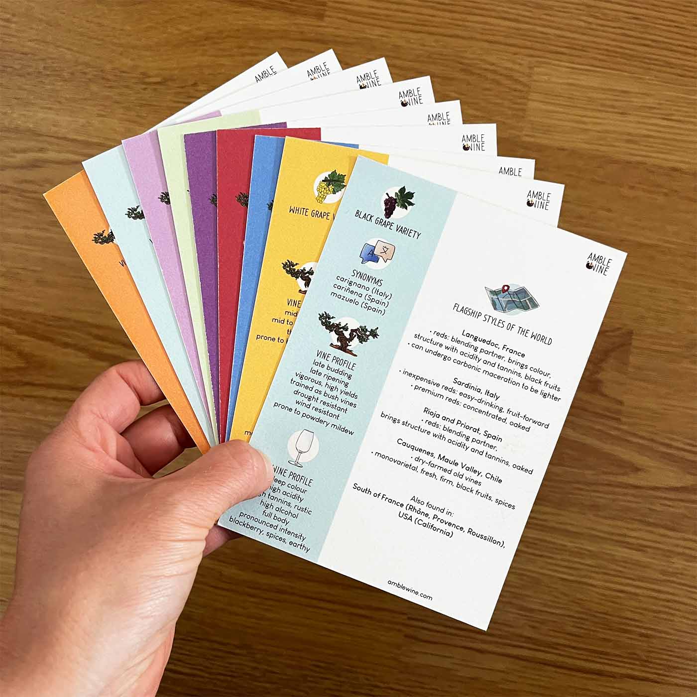 flashcards grape varieties of the world amble wine english