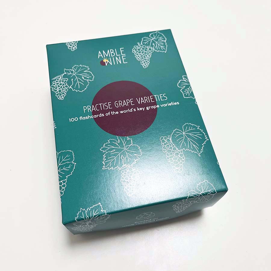 flashcards grape varieties of the world box amble wine english