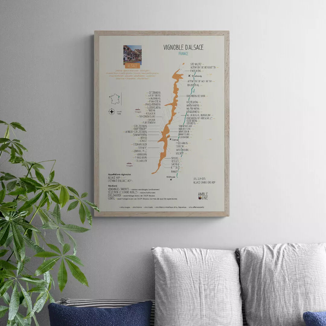 alsace affiche carte des vins amble wine france
