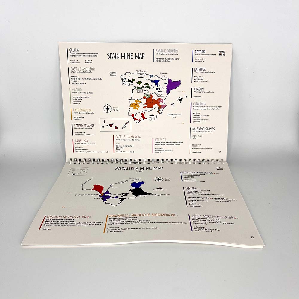 wine maps of spain workbook amble wine