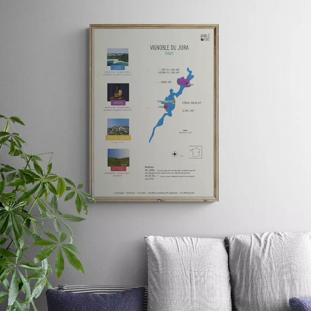 affiche cartes des vins amble wine jura france