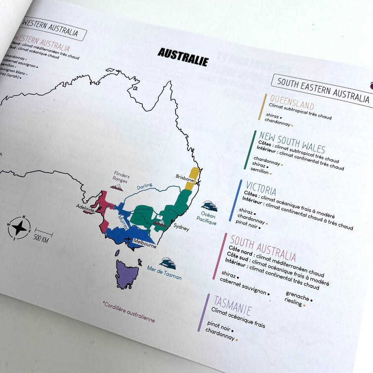 Amble Wine livres éducatifs cartes des vins australie