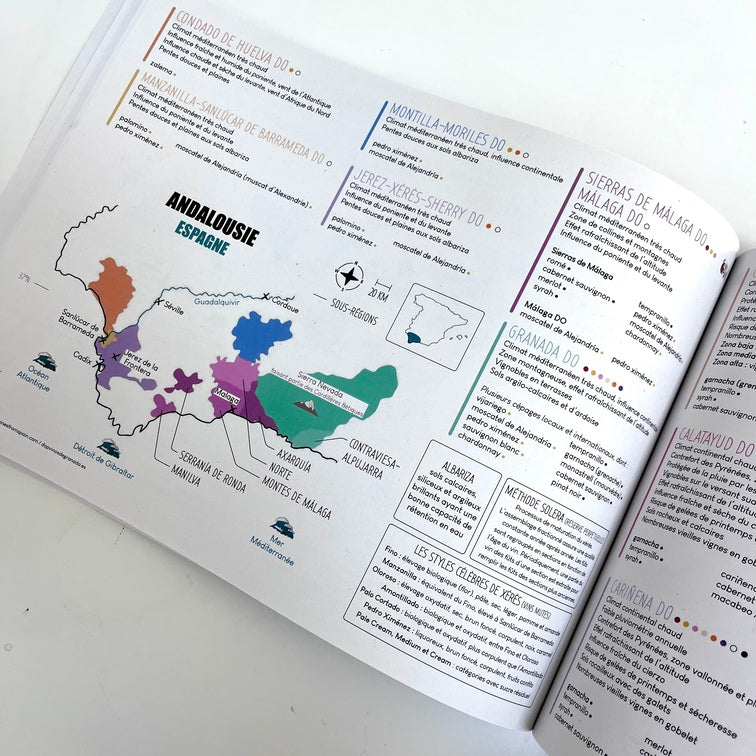 Amble Wine livres éducatifs cartes des vins andalousie