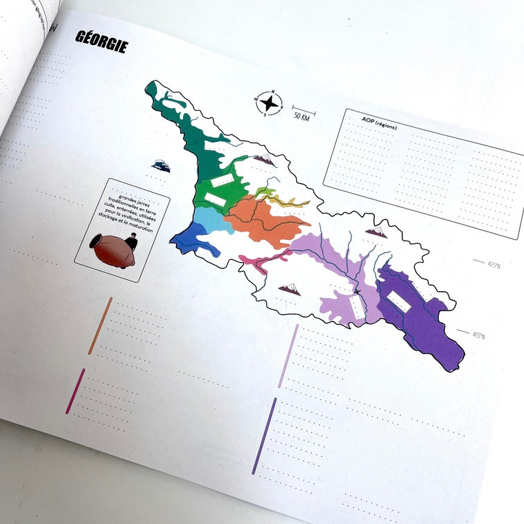 Amble Wine livres éducatifs cartes des vins géorgie