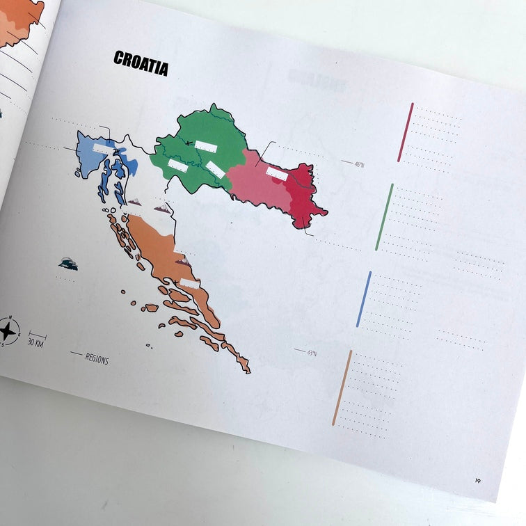 Amble Wine wine map workbook world croatia