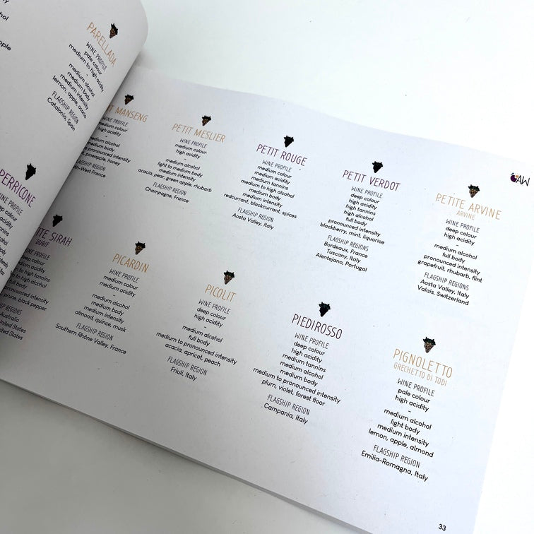 Amble Wine wine map workbook world grape varieties