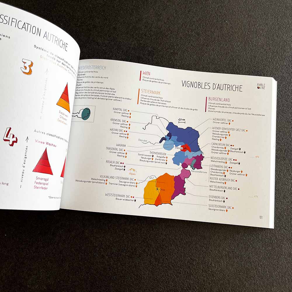 Explore les cartes du vin Edition monde & Pratique les cartes du vin Edition monde Amble Wine livres éducatifs