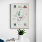Argentine carte vignoble amble wine appellation affiche cuyo mendoza patagonia