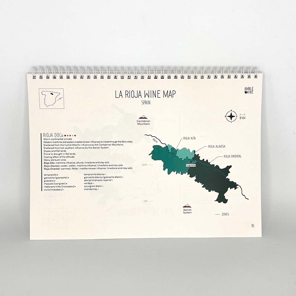 wine maps of spain workbook amble wine la rioja