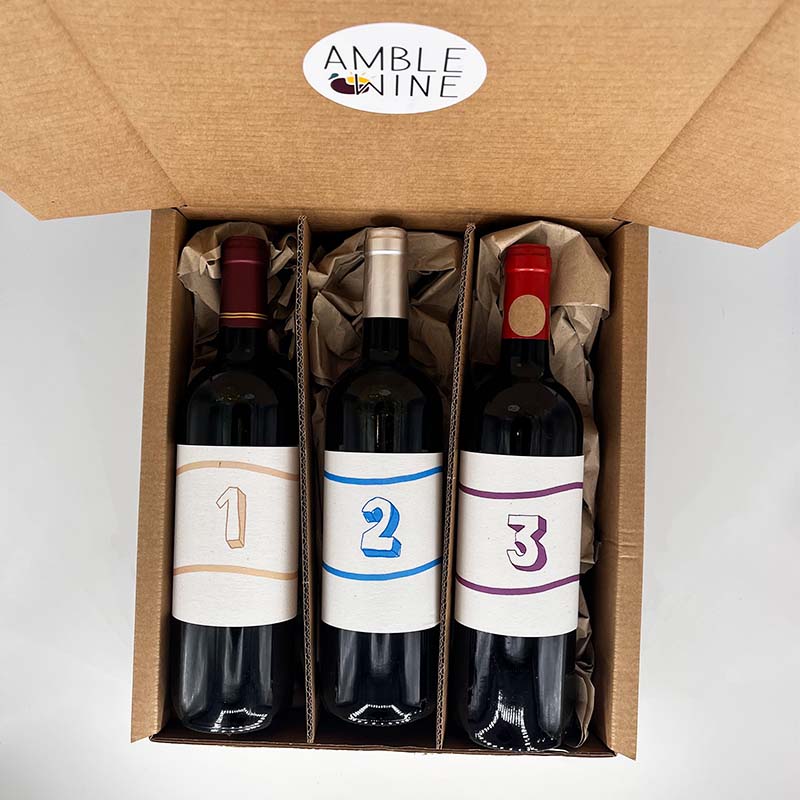 Médoc investigation game box red wine bottles French wine amble wine